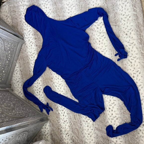 NWT! Men's Skin Suit costume large Blue Man Group creepy ghost Halloween party - Picture 2 of 10